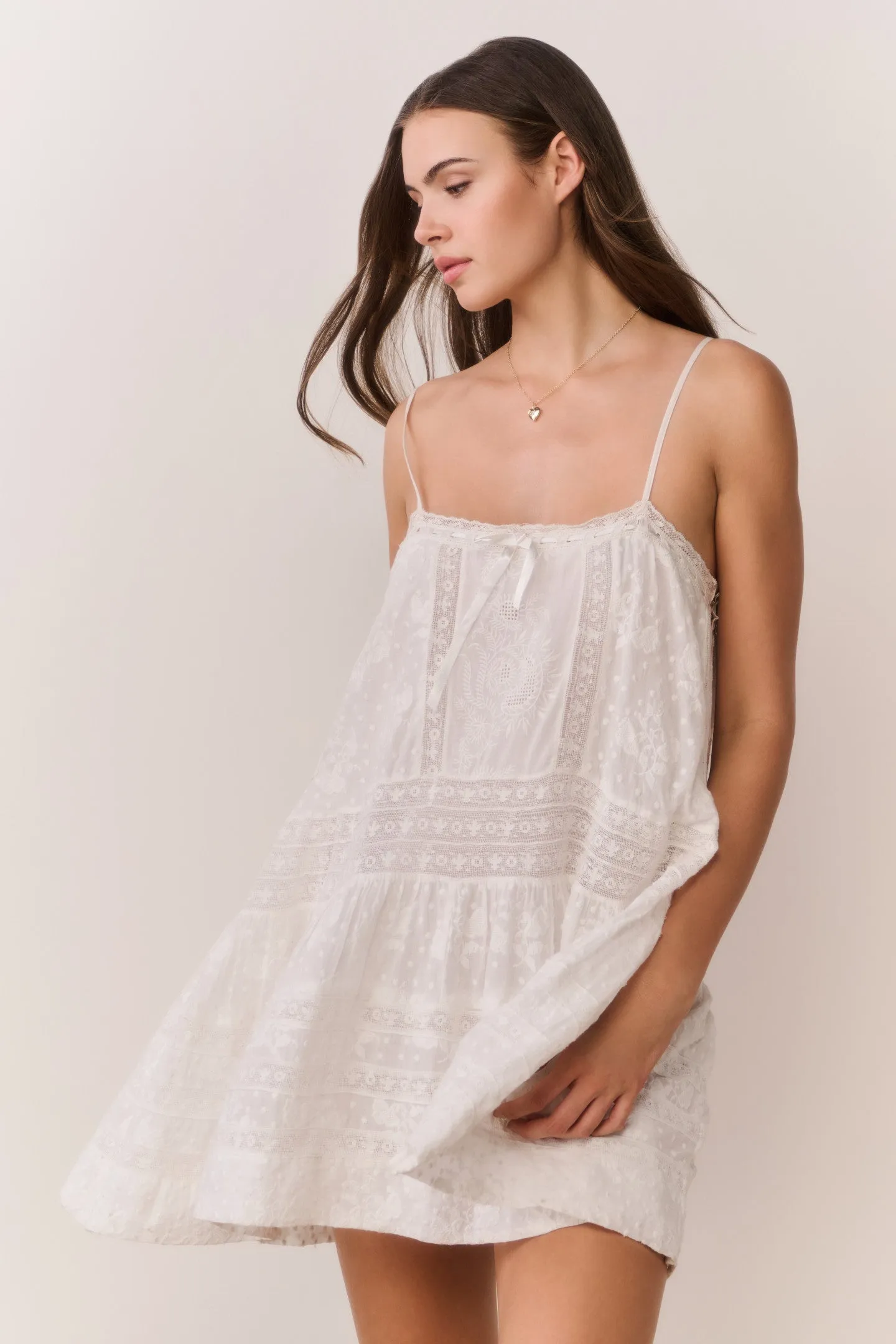 Vionett Cotton Victorian Mini Dress sold by LoveShackFancy product image thumbnail 2