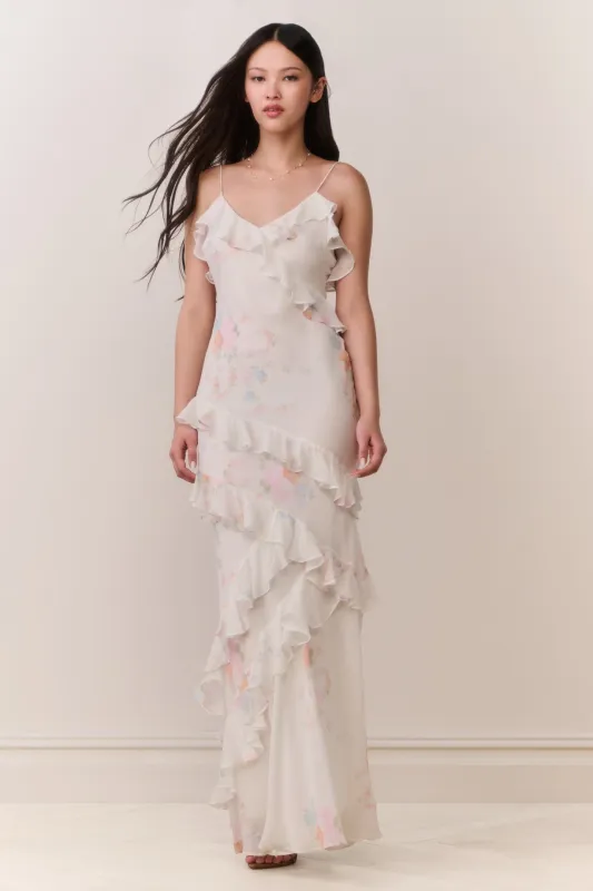 Rialto Floral Bow Print Maxi Dress made by LoveShackFancy