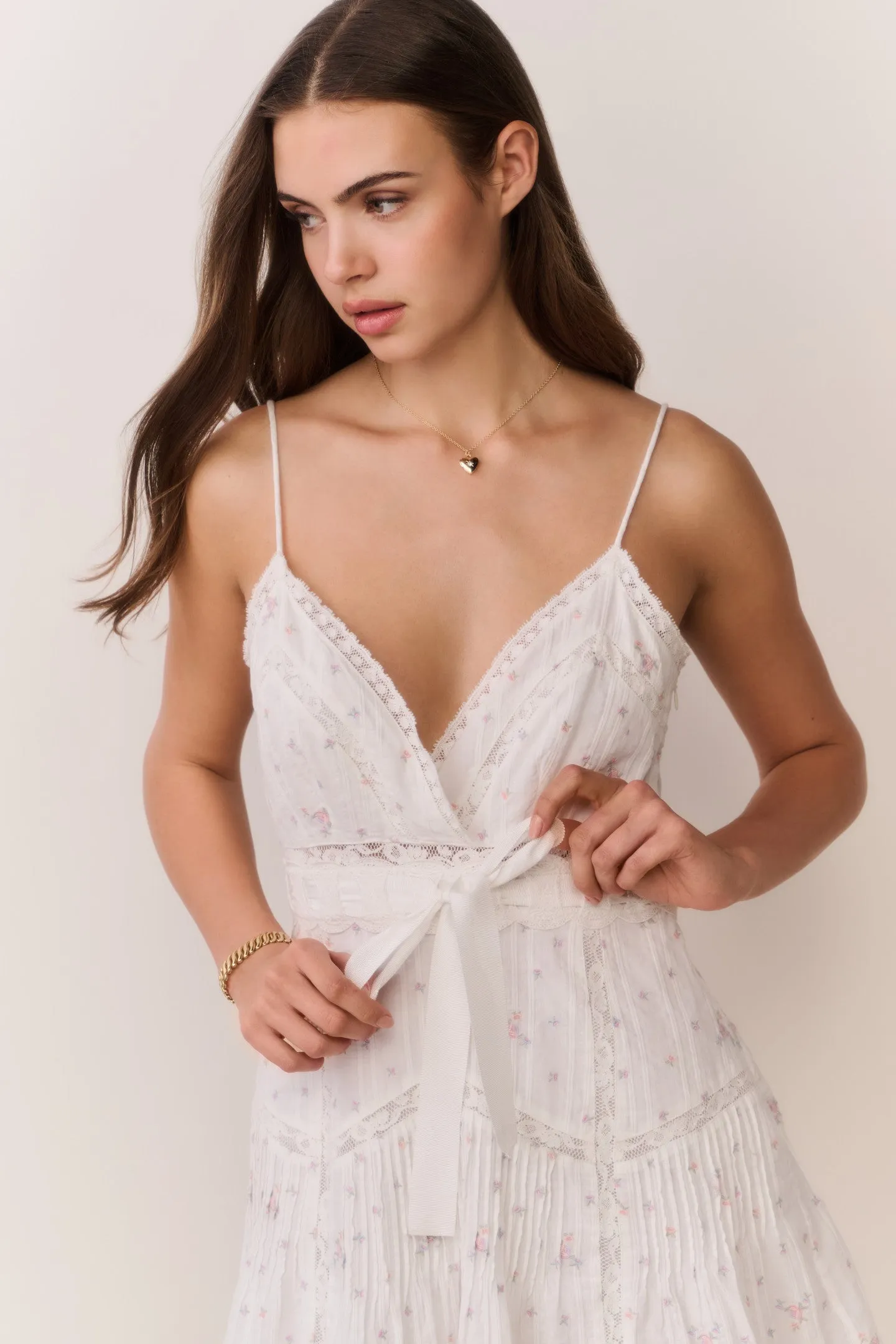 Sibelle Floral Embroidered Cotton Mini Dress sold by LoveShackFancy product image thumbnail 4