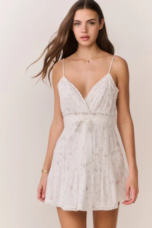 Sibelle Floral Embroidered Cotton Mini Dress made by LoveShackFancy