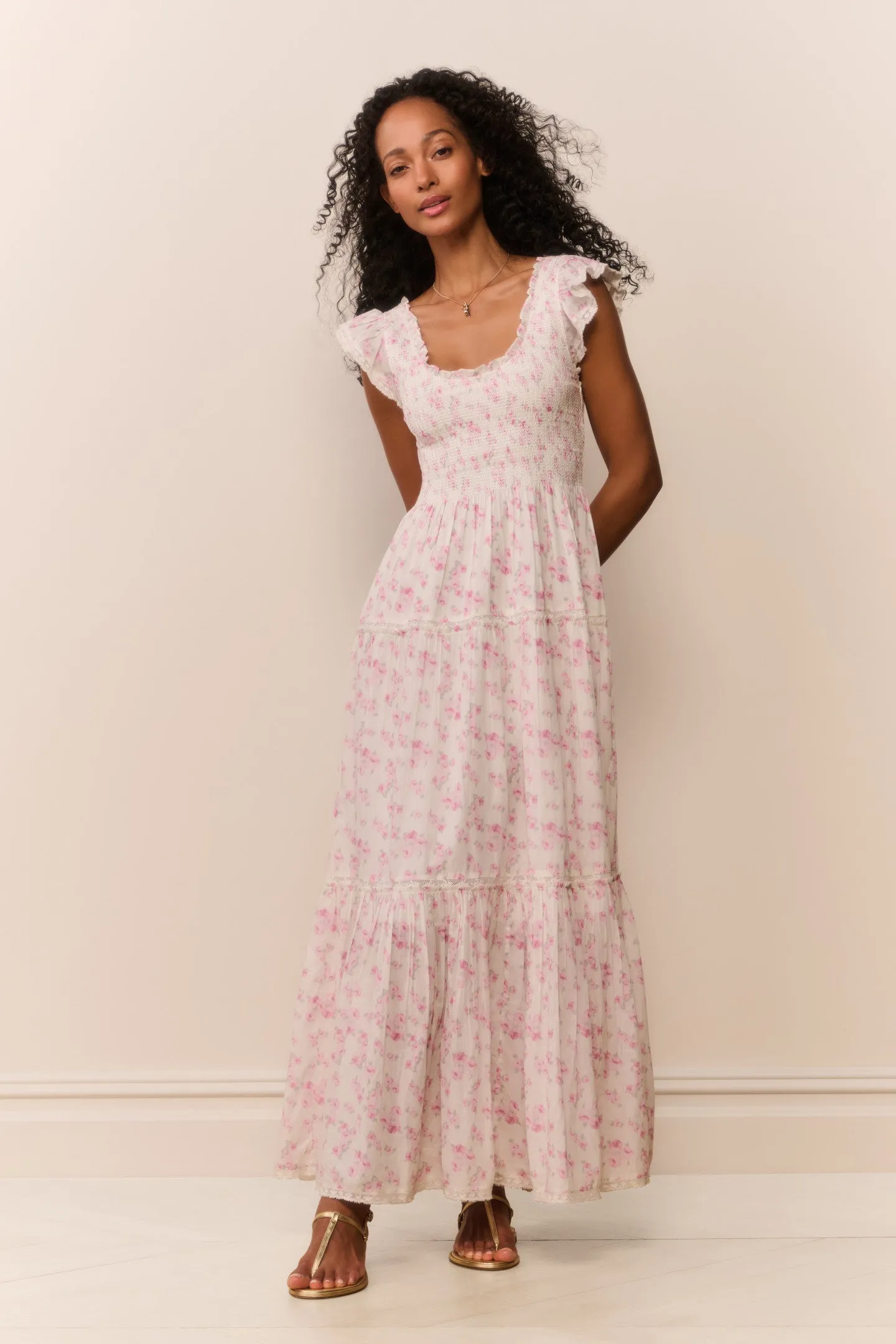 Chessie Blooming Floral Maxi Dress - RUSTIC ORCHID sold by LoveShackFancy