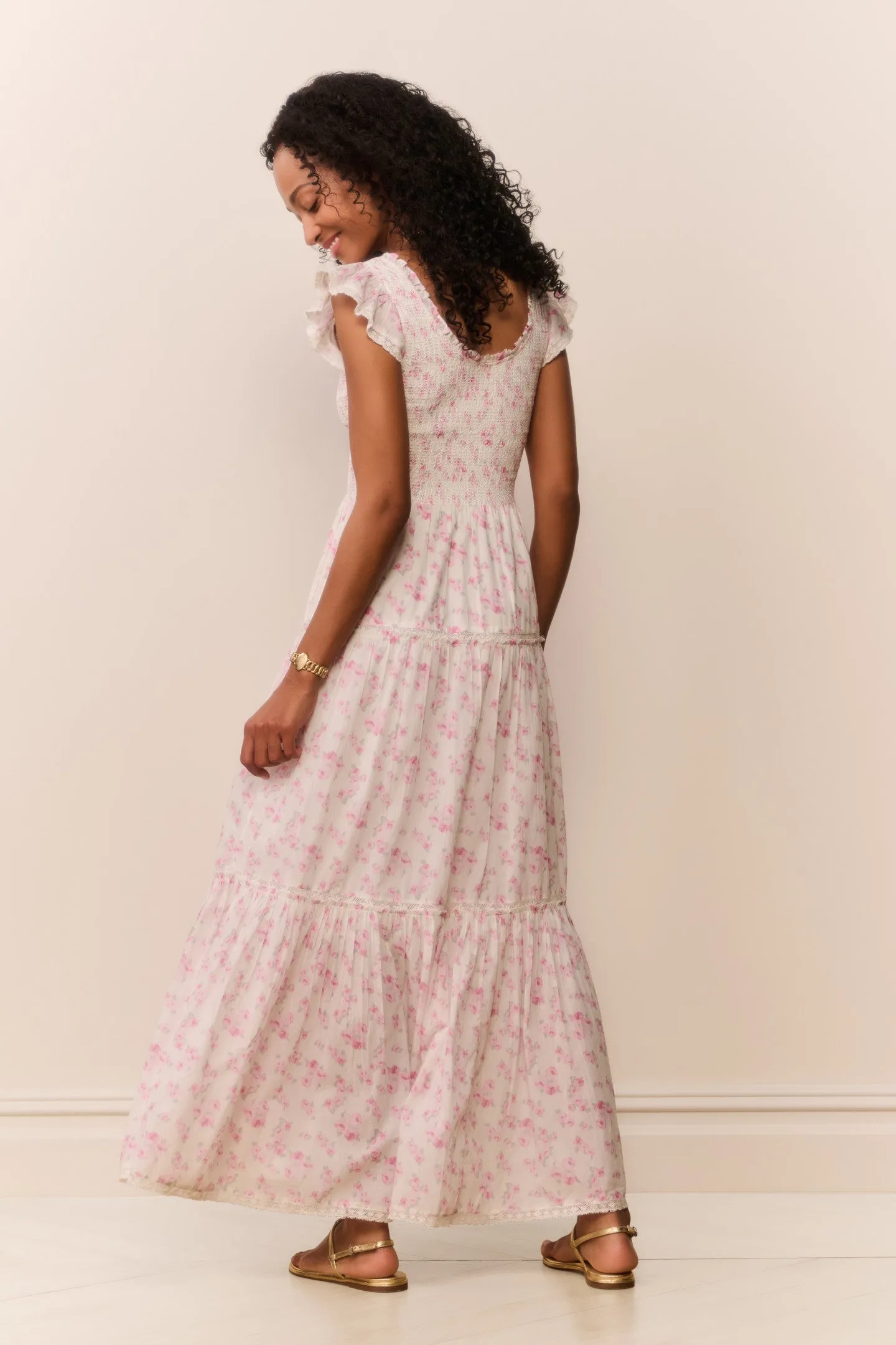 Chessie Blooming Floral Maxi Dress - RUSTIC ORCHID sold by LoveShackFancy product image thumbnail 4