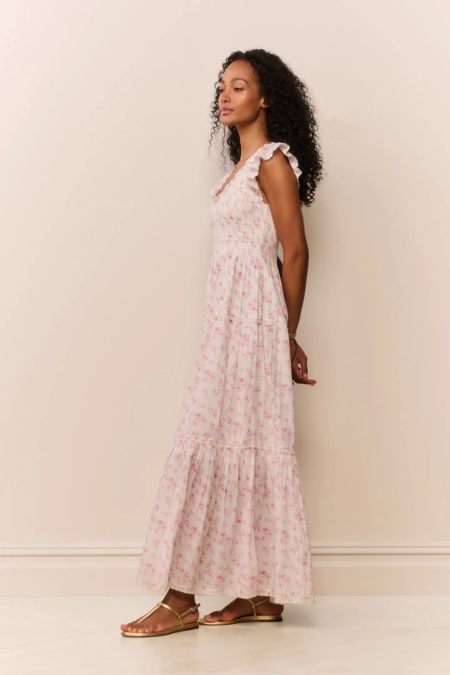 Chessie Blooming Floral Maxi Dress - RUSTIC ORCHID sold by LoveShackFancy product image thumbnail 3