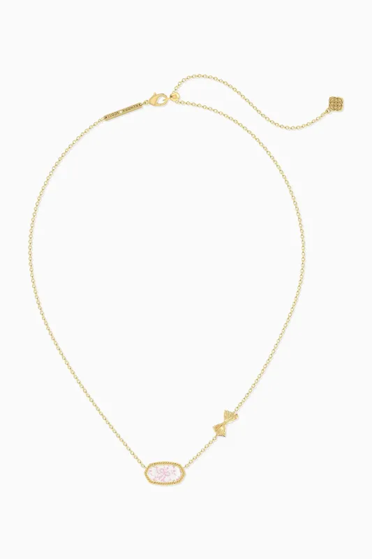 Kendra Scott x LoveShackFancy Bow Gold Chantilly Elisa Necklace  made by LoveShackFancy