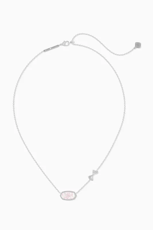Kendra Scott x LoveShackFancy Bow Silver Chantilly Elisa Necklace  made by LoveShackFancy