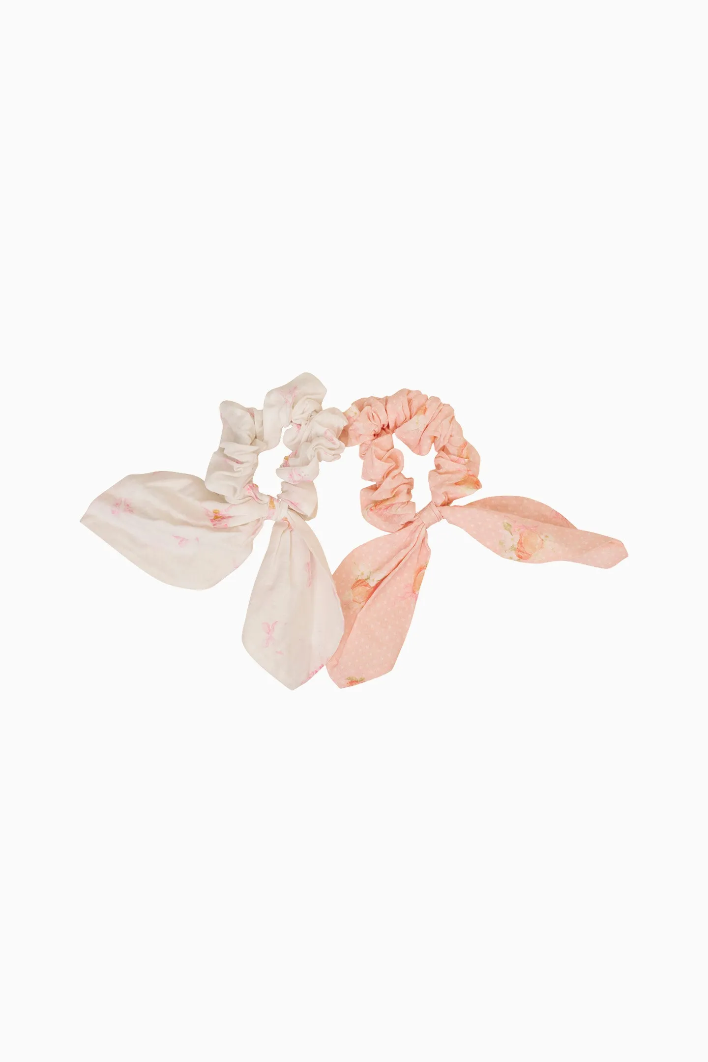 Peaches and Cream Scrunchie Set sold by LoveShackFancy