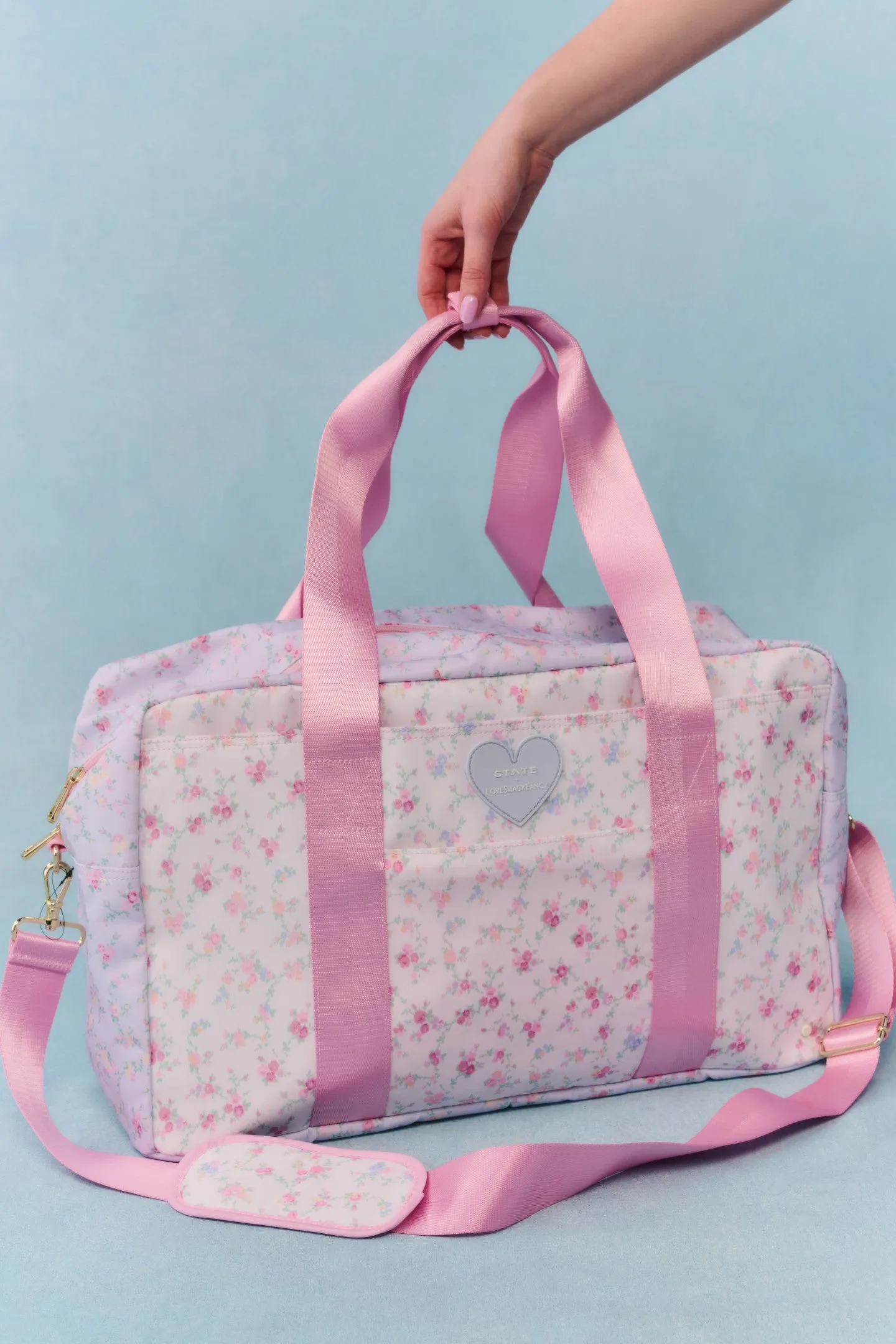 STATE x LoveShackFancy Floral Wellington Weekender sold by LoveShackFancy