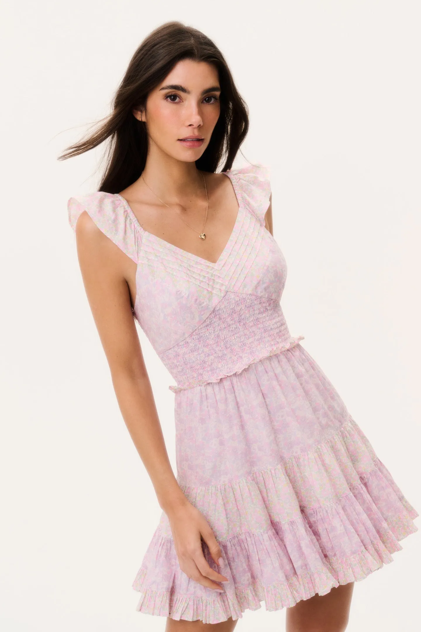 Made With Liberty Fabrics Preseline Mini Dress sold by LoveShackFancy product image thumbnail 4