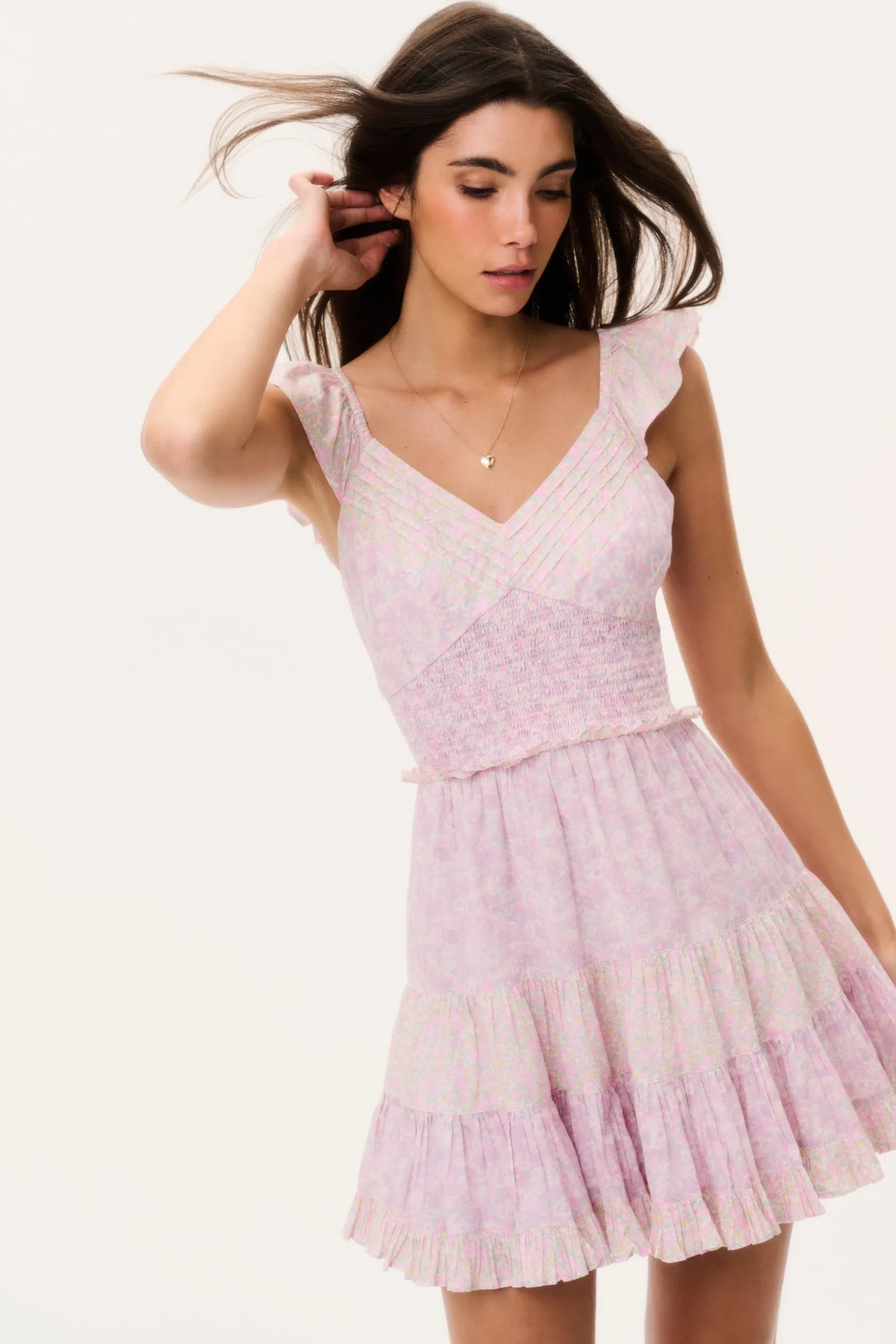 Made With Liberty Fabrics Preseline Mini Dress sold by LoveShackFancy product image thumbnail 2