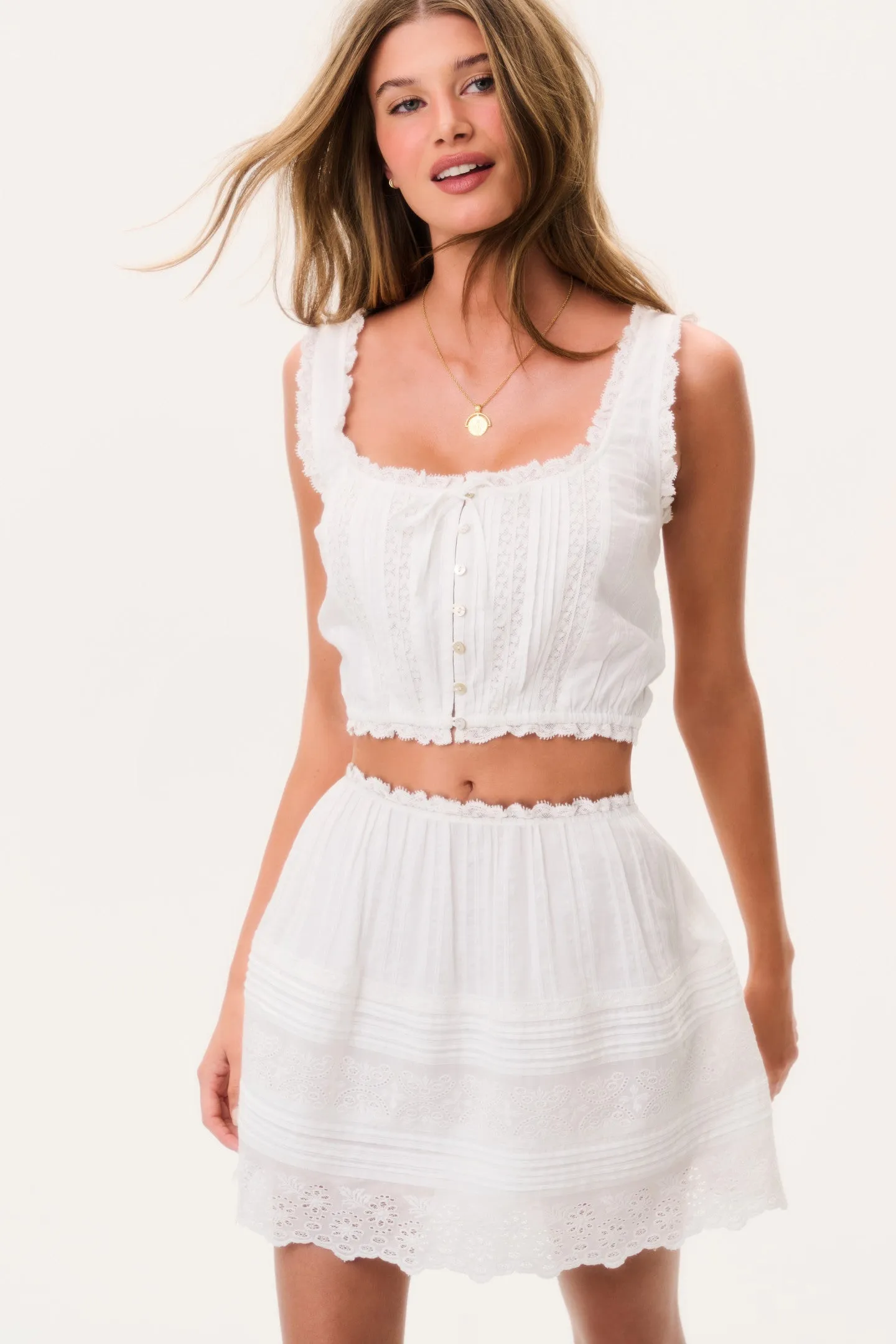 Blyss Cotton Sleeveless Top sold by LoveShackFancy product image thumbnail 2