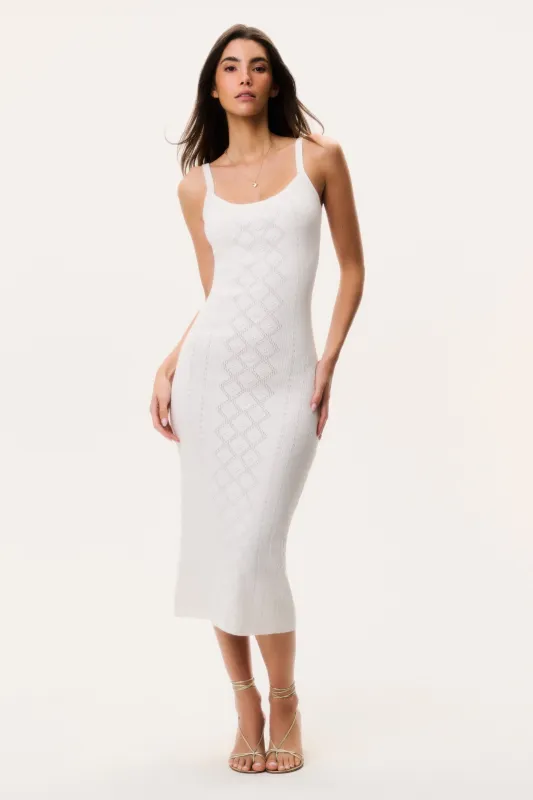 Opalina Cotton Pointelle Midi Dress made by LoveShackFancy