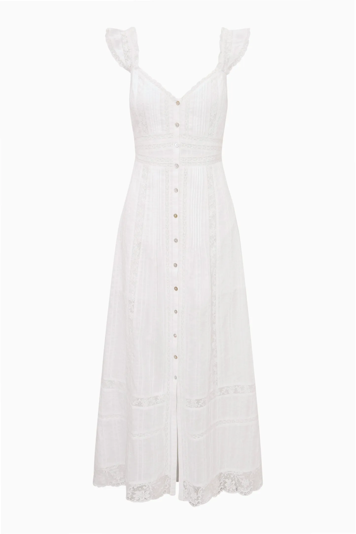Kailette Cotton Maxi Dress - OPTIC WHITE sold by LoveShackFancy product image thumbnail 5