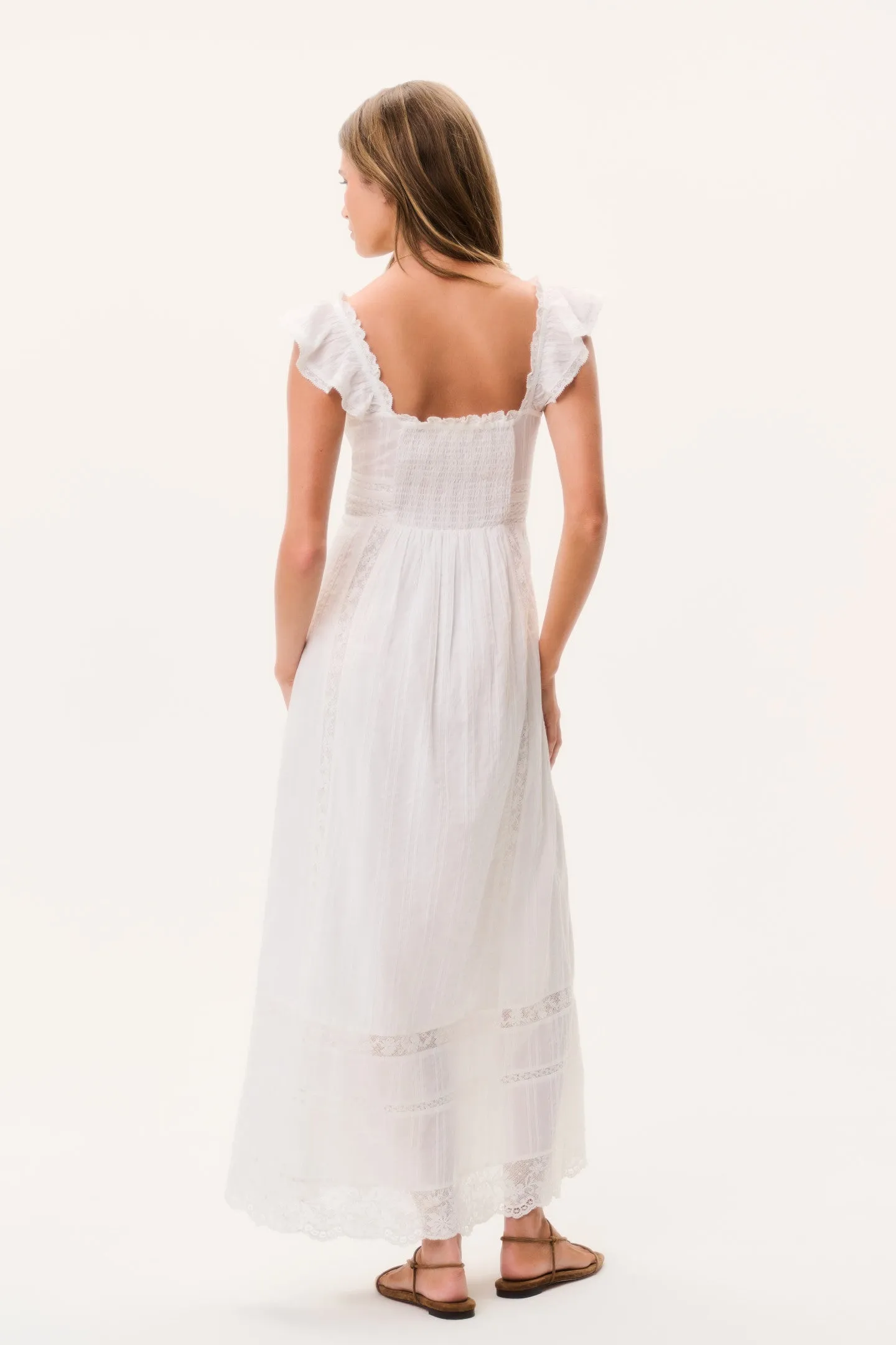Kailette Cotton Maxi Dress - OPTIC WHITE sold by LoveShackFancy product image thumbnail 4