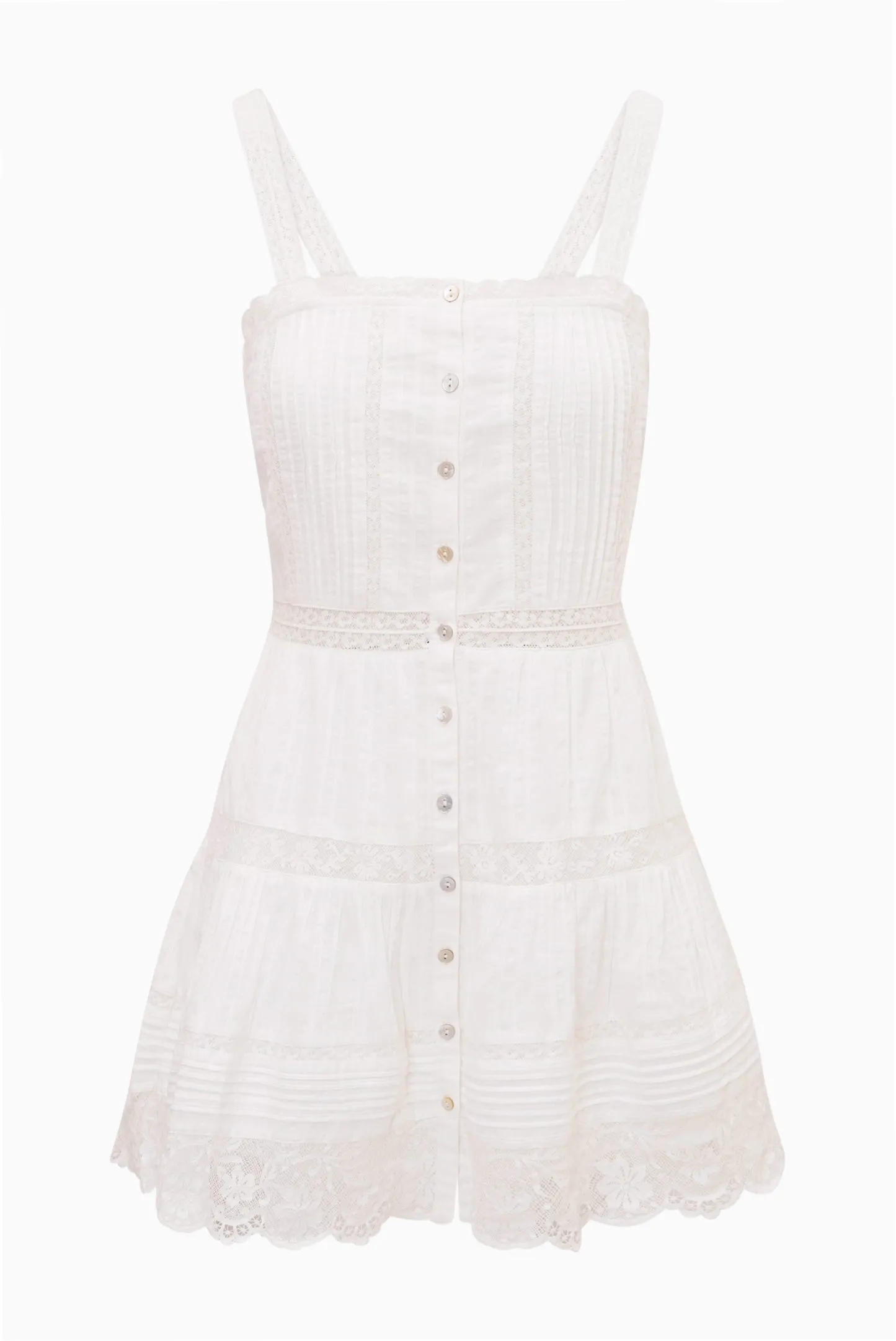 Charlize Cotton Mini Dress - OPTIC WHITE sold by LoveShackFancy product image thumbnail 5