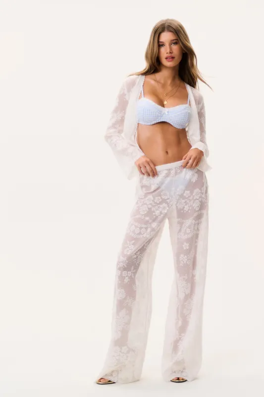 Jessia Lace Cover-Up Pant made by LoveShackFancy