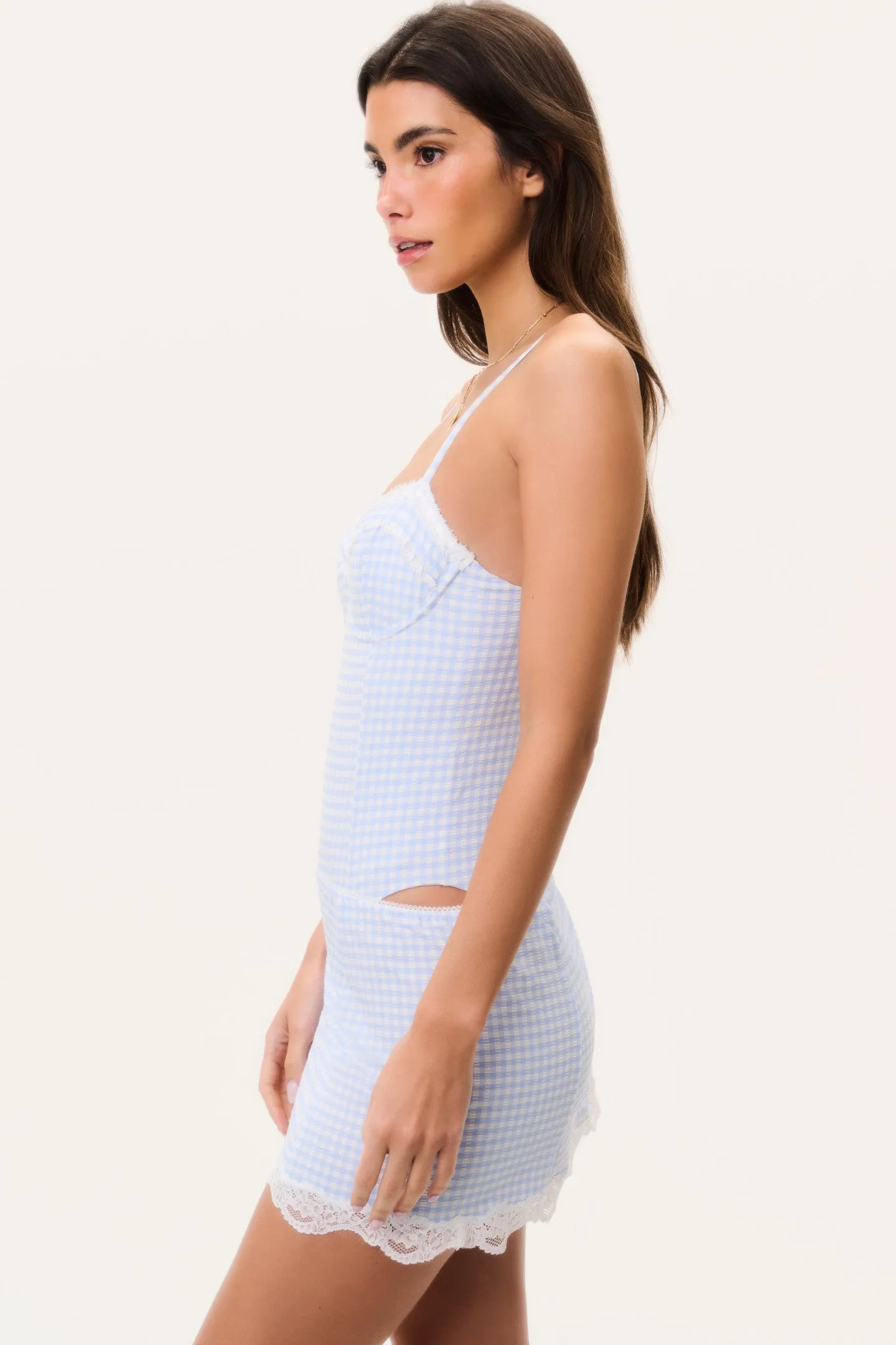 Lilosa Gingham Swim Skirt sold by LoveShackFancy product image thumbnail 4