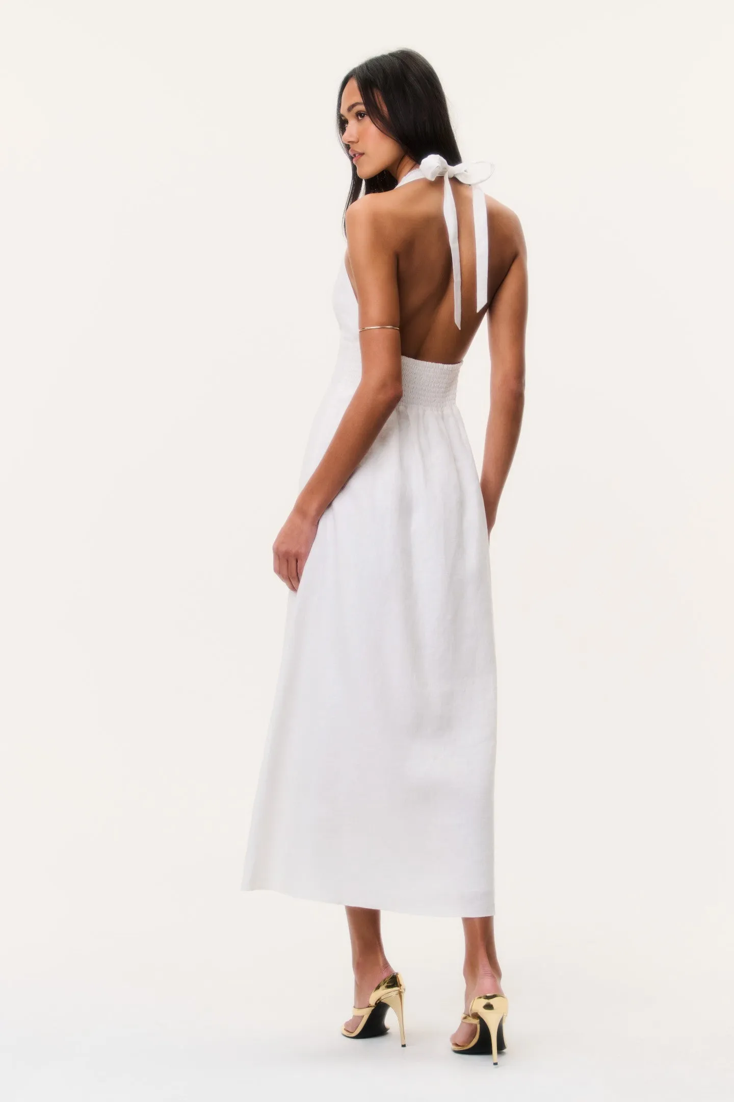 Lovis Linen Halter Maxi Dress sold by LoveShackFancy product image thumbnail 4