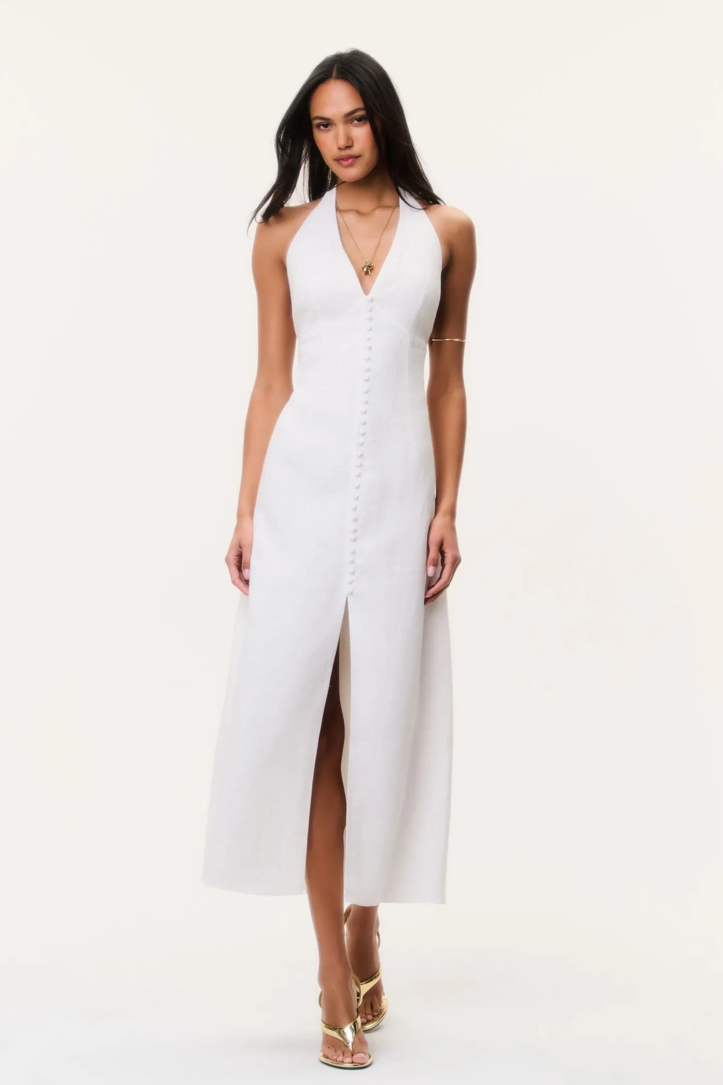 Lovis Linen Halter Maxi Dress sold by LoveShackFancy product image thumbnail 2