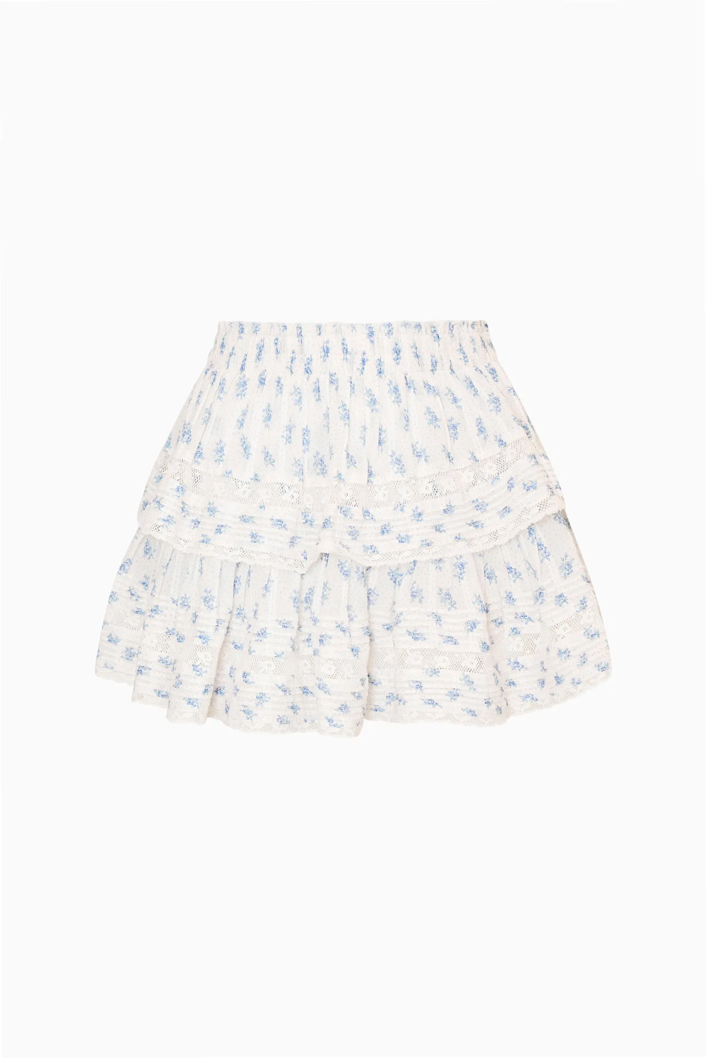 Indigo Cloud Ruffle Mini Skirt sold by LoveShackFancy product image thumbnail 5