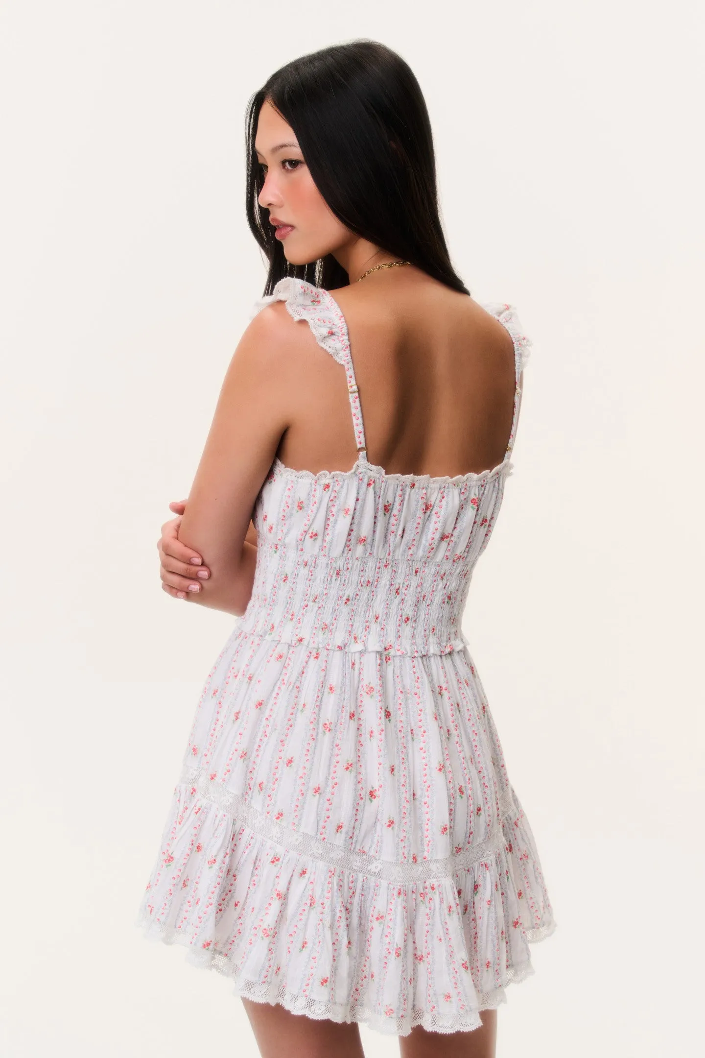 Maralina Cherry Stripe Mini Dress sold by LoveShackFancy product image thumbnail 4