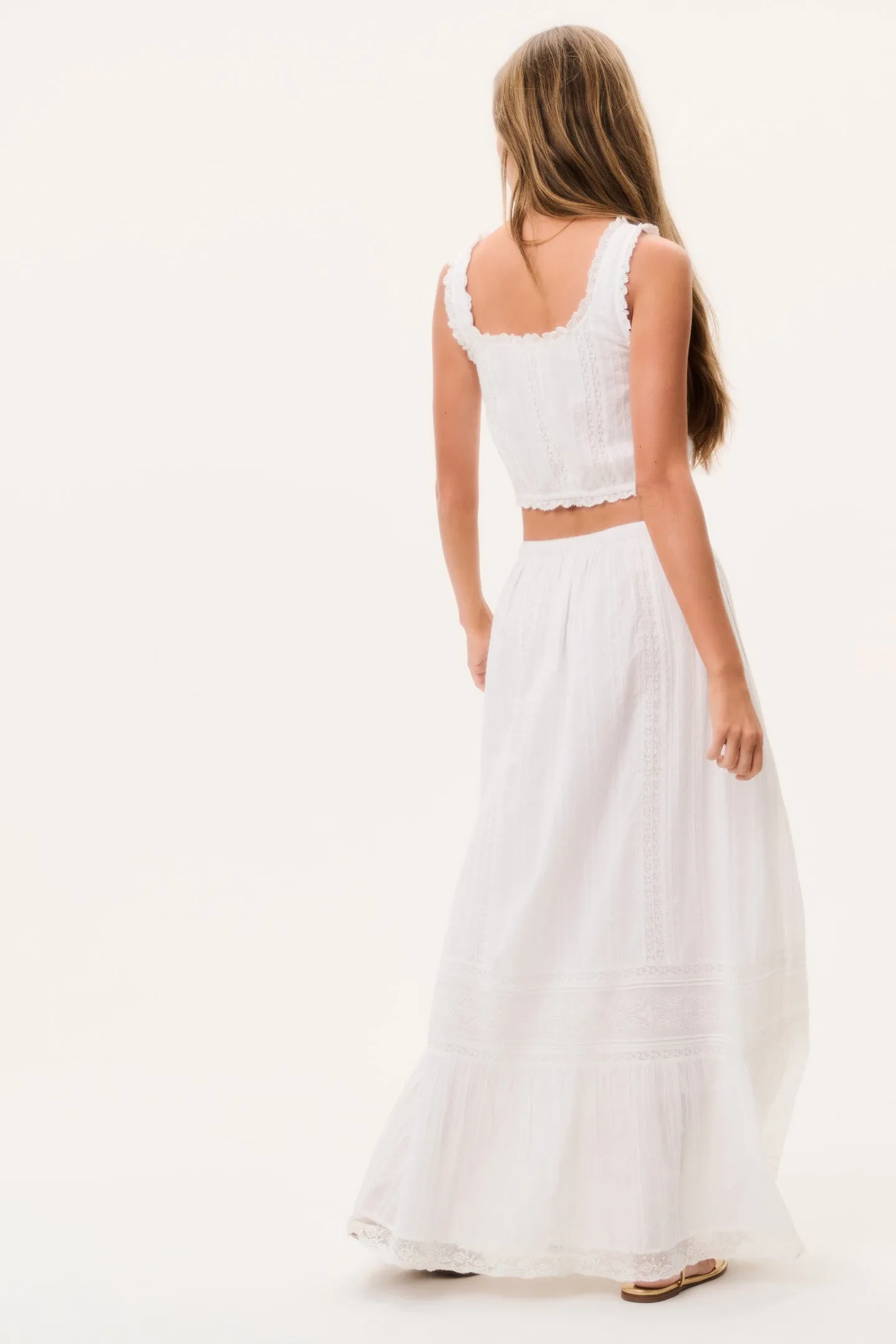 Brina Cotton Maxi Skirt sold by LoveShackFancy product image thumbnail 5