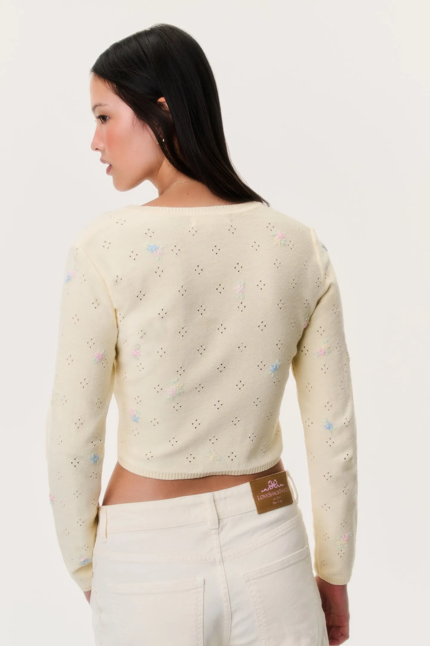 Paelynn Embroidered Floral Cardigan sold by LoveShackFancy product image thumbnail 5