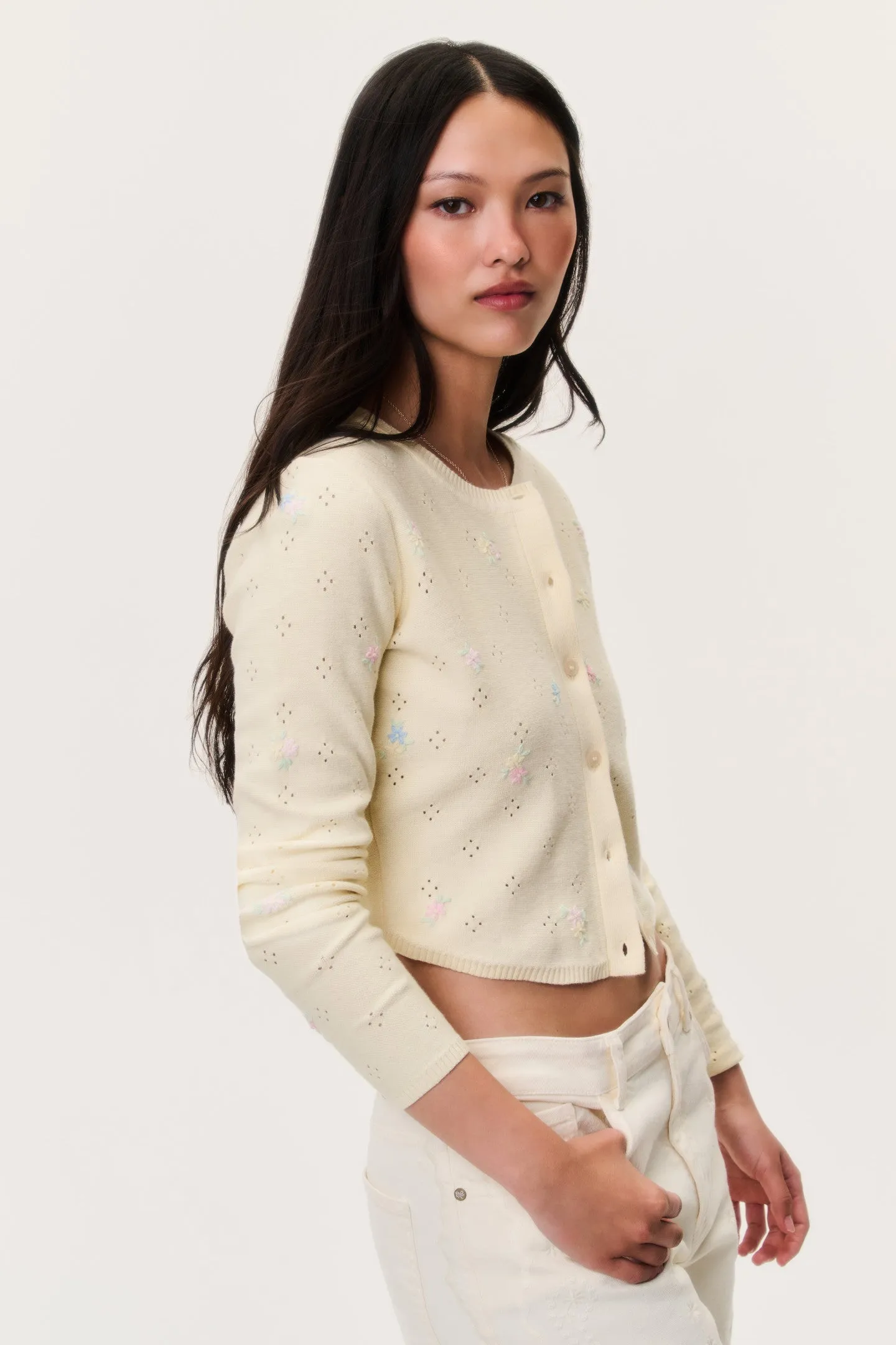 Paelynn Embroidered Floral Cardigan sold by LoveShackFancy product image thumbnail 4