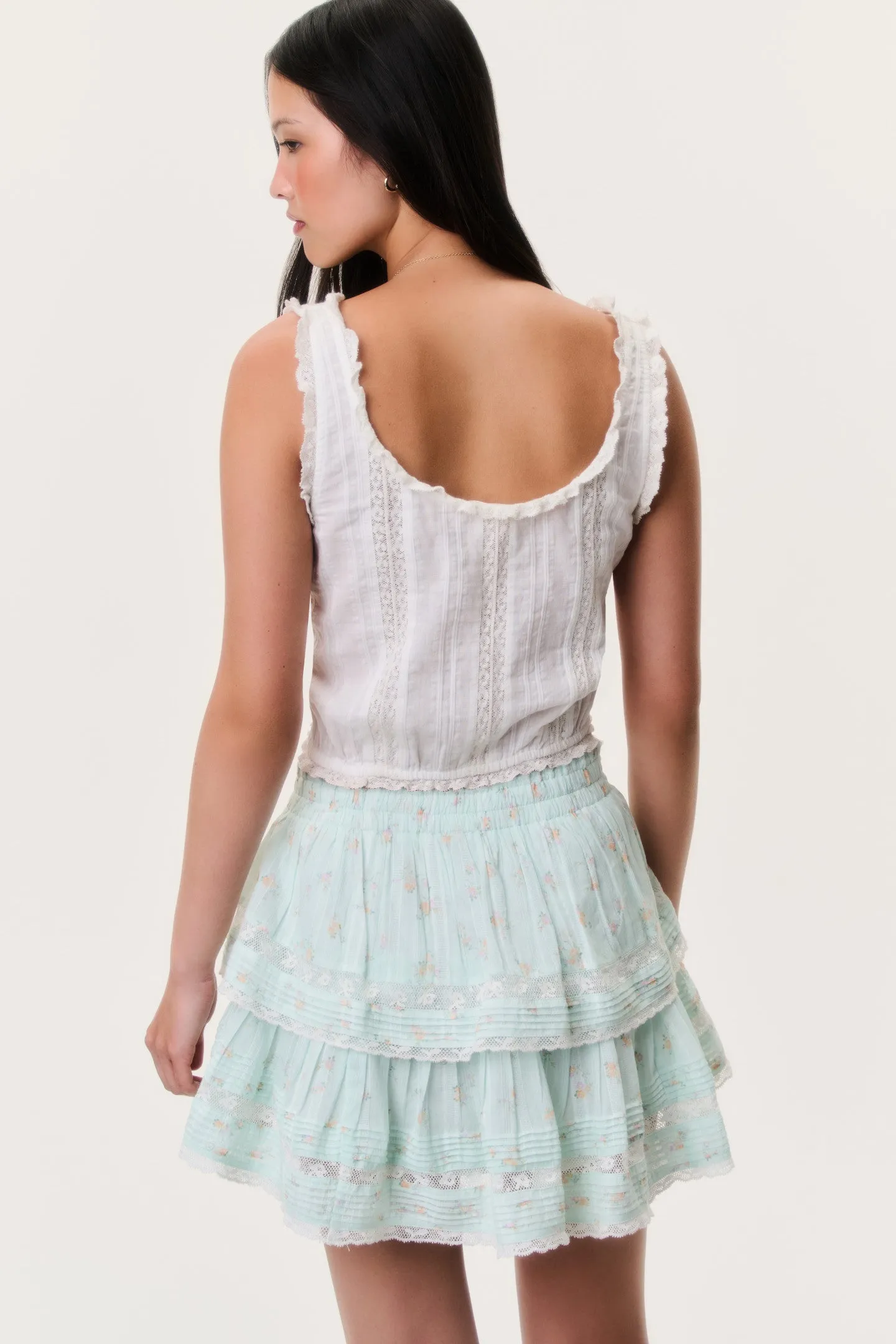 Ditsy Floral Ruffle Mini Skirt sold by LoveShackFancy product image thumbnail 5