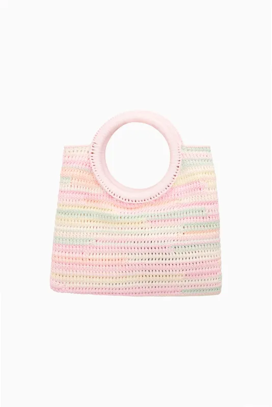 Velle Striped Crochet Pouch made by LoveShackFancy