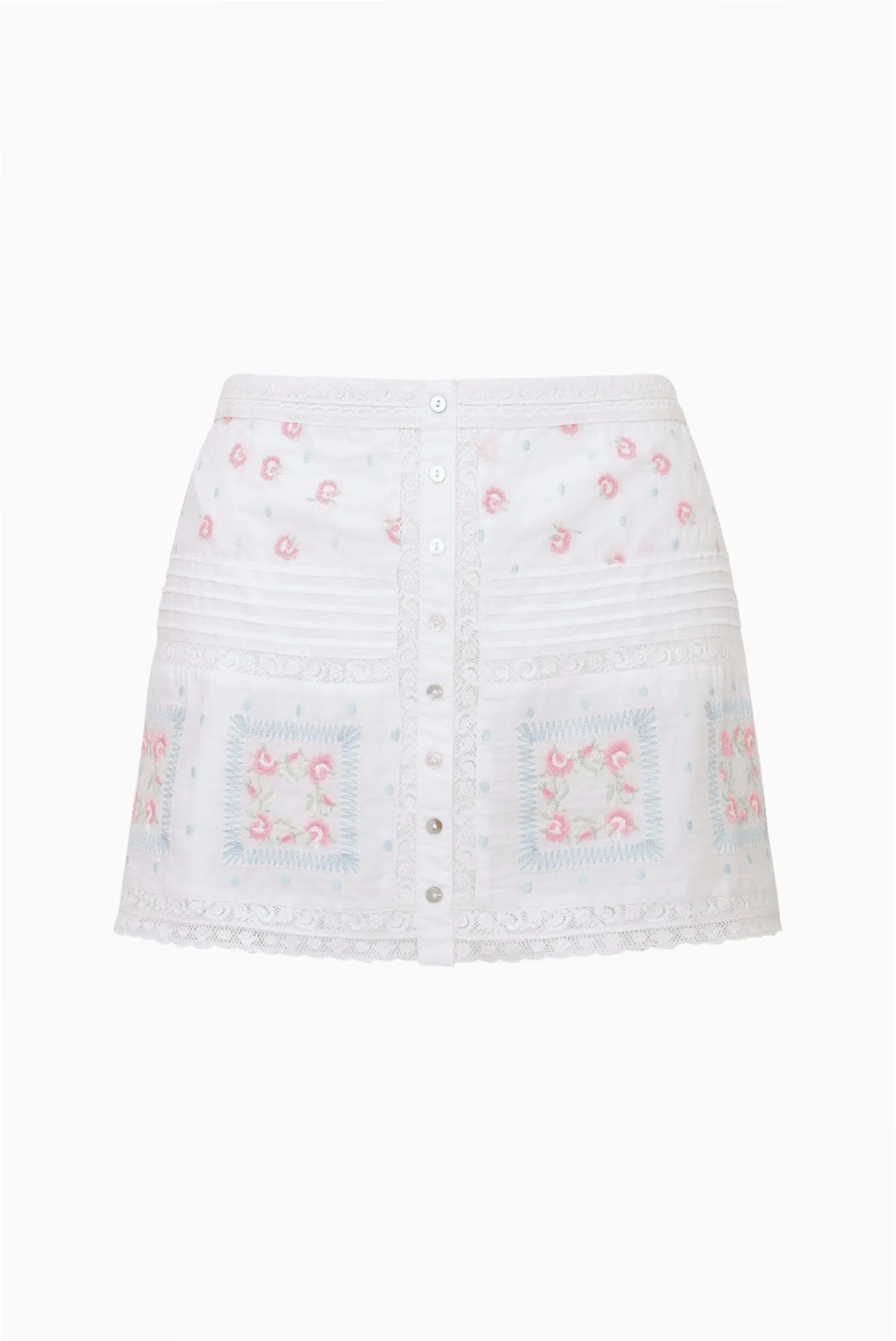 Bresson Embroidered Cotton Mini Skirt sold by LoveShackFancy product image thumbnail 4