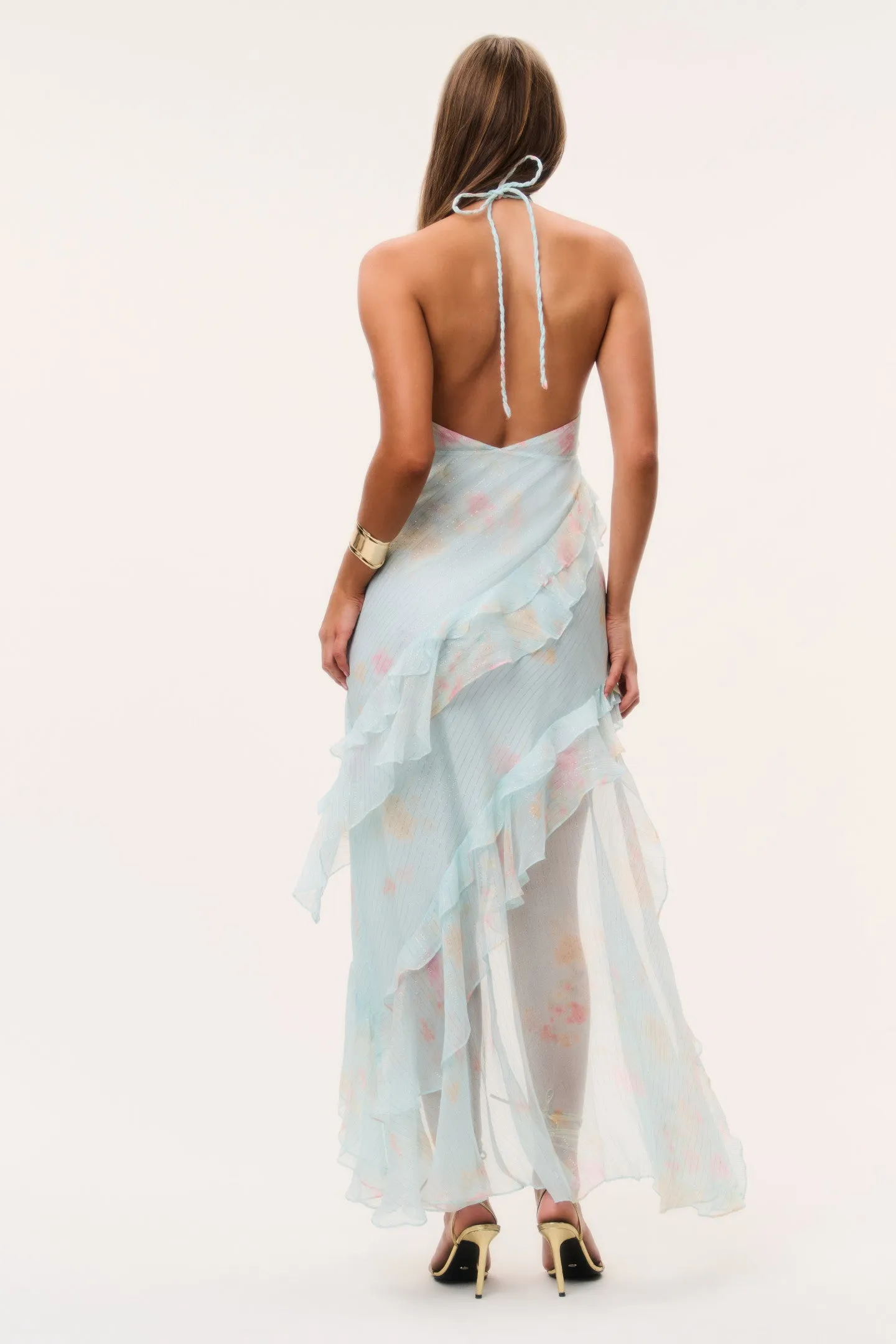 Vailo Floral Silk Chiffon Dress sold by LoveShackFancy product image thumbnail 4