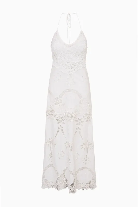 Veyla Crochet Eyelet Maxi Dress made by LoveShackFancy