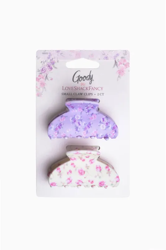 Goody x Love Shack Fancy Small Claw Clip - 2ct - Happy Thoughts and Ribbon Rosa made by LoveShackFancy