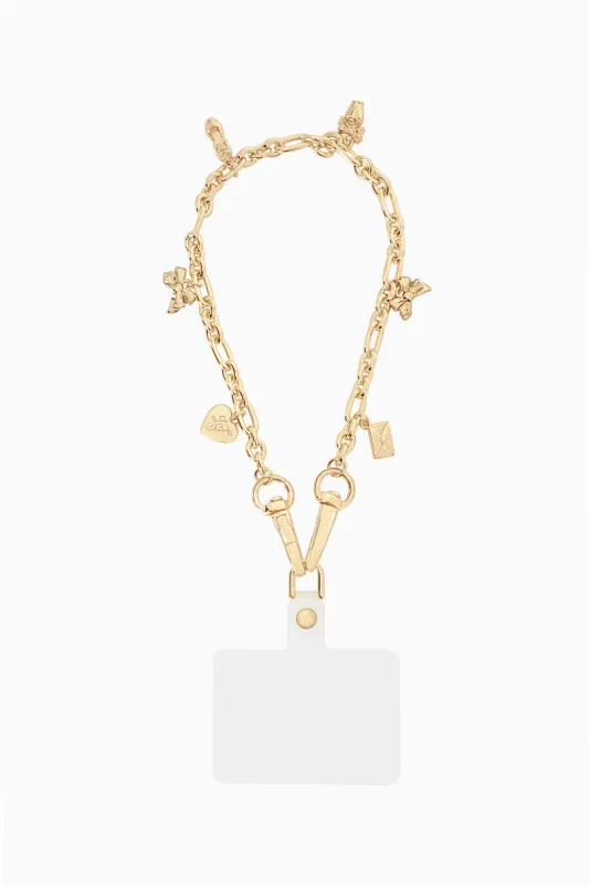 Case-Mate x LoveShackFancy Anchor Card Phone Charm - Gold w/ Charms made by LoveShackFancy