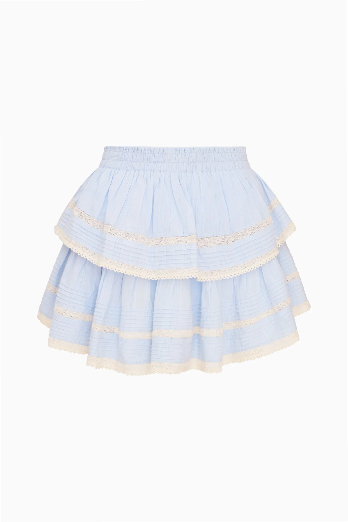 Blue Cotton Ruffle Mini Skirt sold by LoveShackFancy product image thumbnail 5