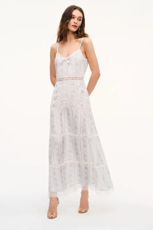 Mirabeline Floral Silk Lace Maxi Dress made by LoveShackFancy