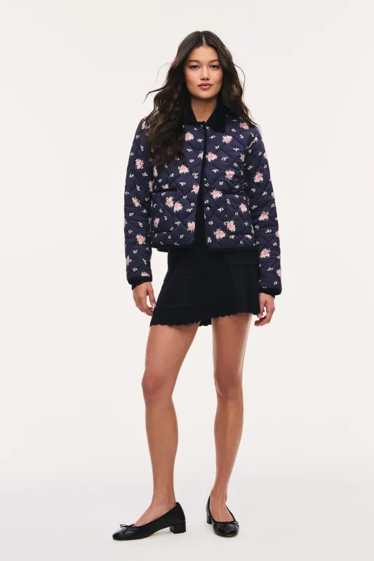 Norinda Floral Quilted Jacket made by LoveShackFancy