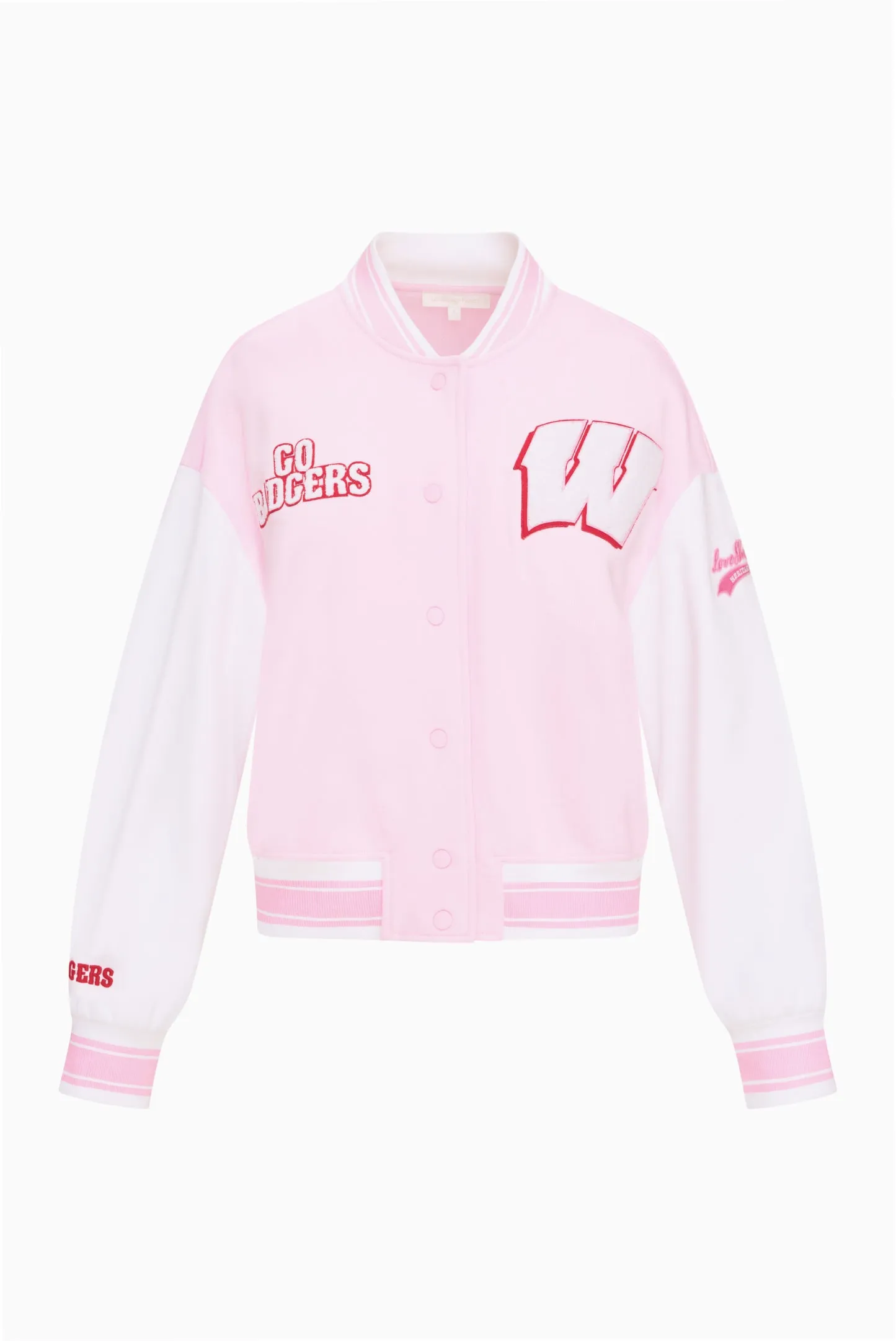 Collegiate Varsity Jacket - WISCONSIN PINK sold by LoveShackFancy product image thumbnail 5