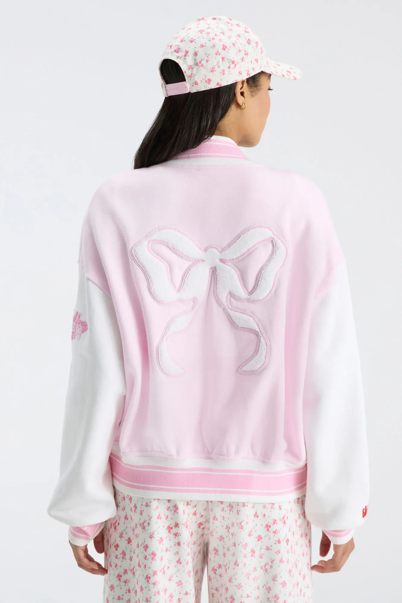 Collegiate Varsity Jacket - WISCONSIN PINK sold by LoveShackFancy product image thumbnail 2