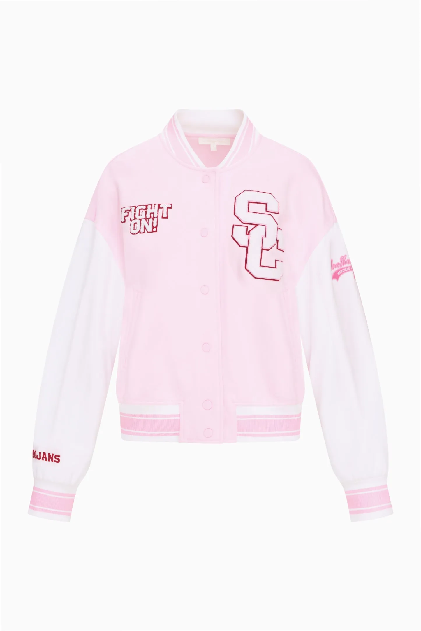 Collegiate Varsity Jacket - USC PINK sold by LoveShackFancy product image thumbnail 5