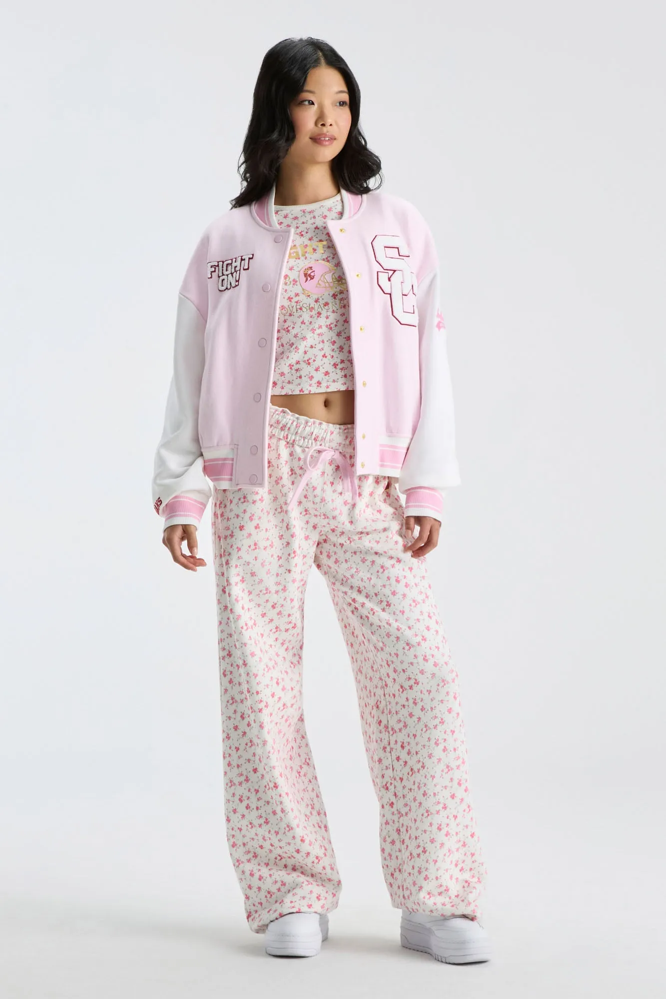 Collegiate Varsity Jacket - USC PINK sold by LoveShackFancy product image thumbnail 3