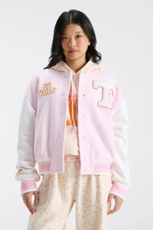 Collegiate Varsity Jacket - TENNESSEE PINK made by LoveShackFancy