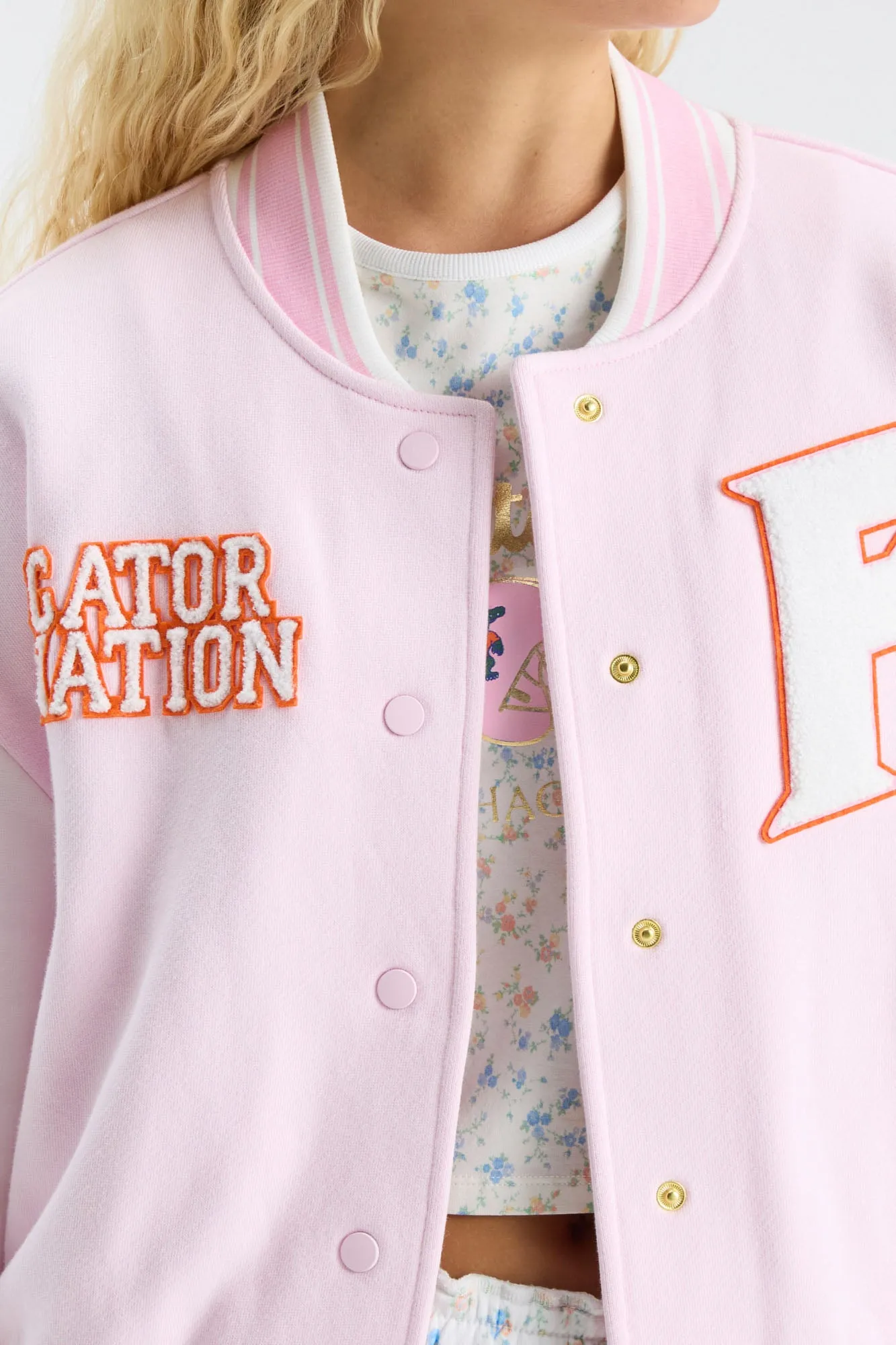 Collegiate Varsity Jacket - GATOR PINK sold by LoveShackFancy product image thumbnail 4