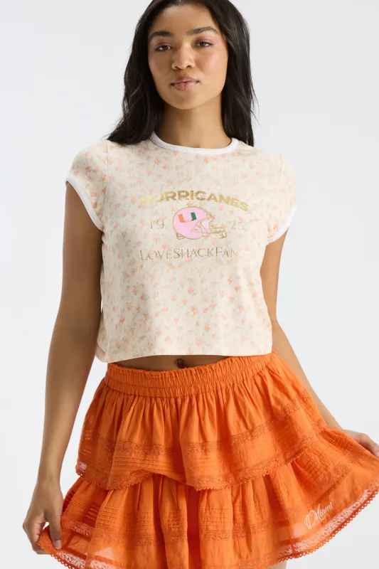 Ruffle Mini Skirt - MIAMI ORANGE made by LoveShackFancy