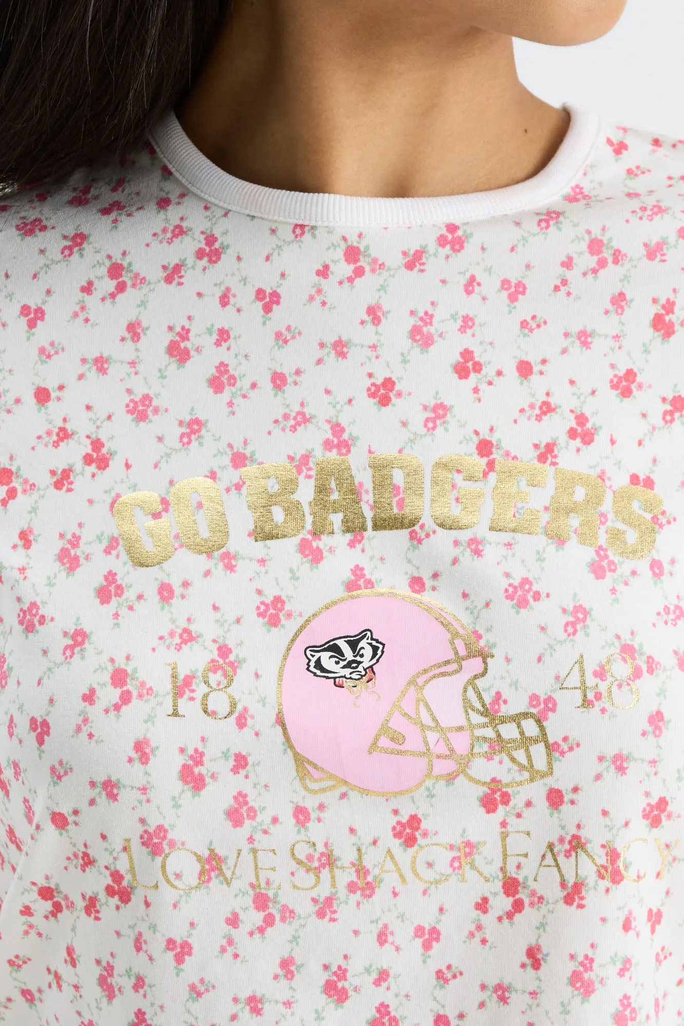 Marykate Ringer Tee - RED SEA sold by LoveShackFancy product image thumbnail 3