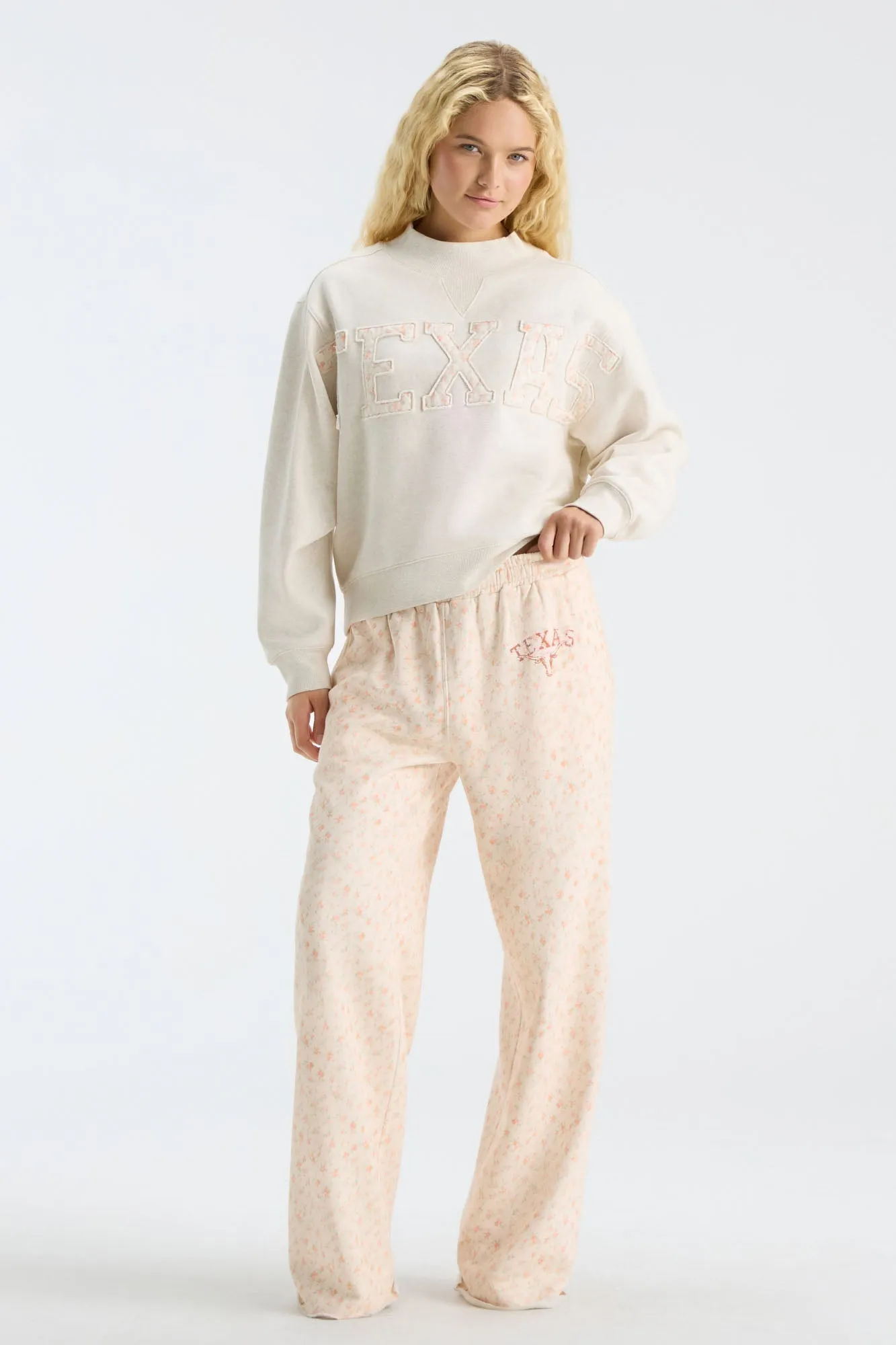 Fanatics Crew Neck - ORANGE SUGAR HEATHER sold by LoveShackFancy product image thumbnail 4