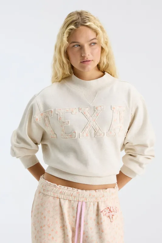 Fanatics Crew Neck - ORANGE SUGAR HEATHER made by LoveShackFancy