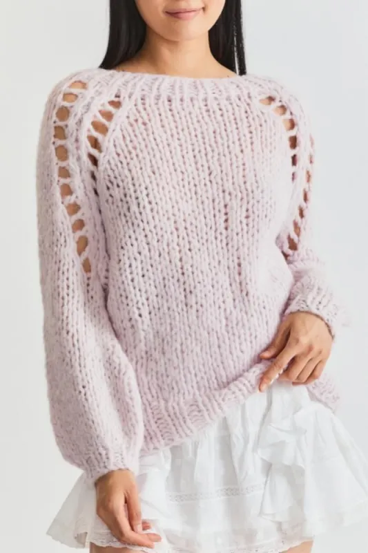 Gianni Pullover Sweater- PERRY PINK sold by LoveShackFancy