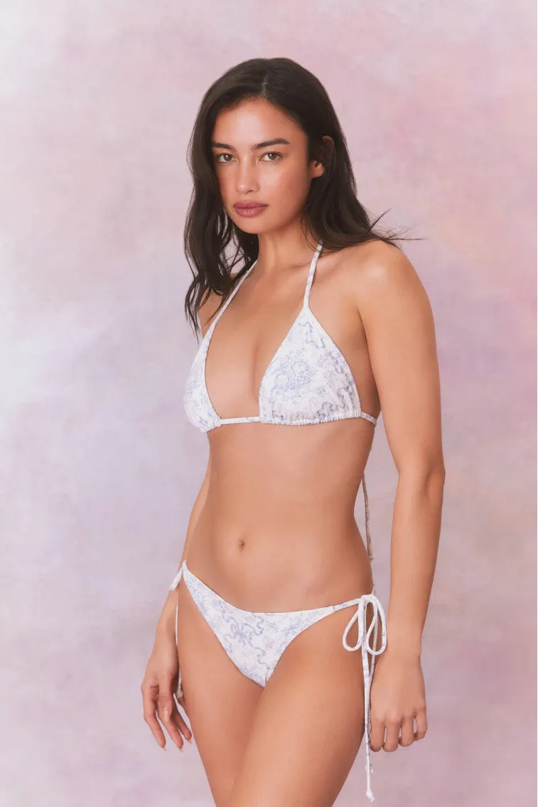 Harbor Bow Print Triangle Bikini Swim Set sold by LoveShackFancy