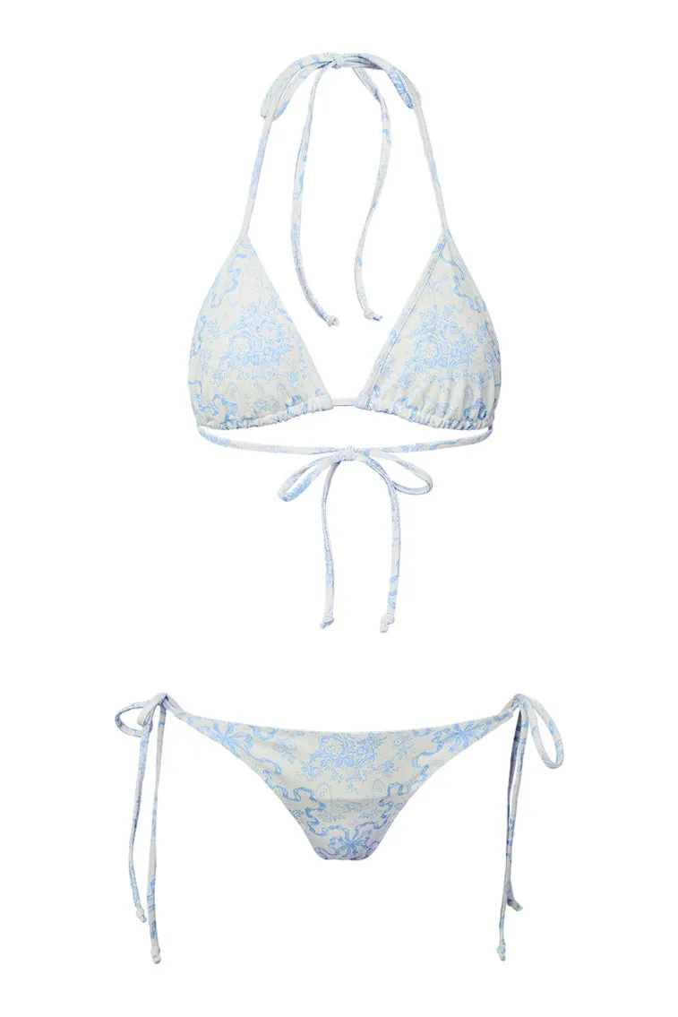 Harbor Bow Print Triangle Bikini Swim Set sold by LoveShackFancy product image thumbnail 2